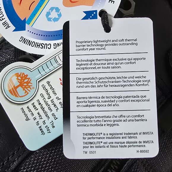 NIB Timberland Black Winter Rubber Sole Lightweight Warm Sherpa Winter Boots - Picture 12 of 16